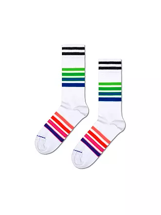 HAPPY SOCKS | Damen Socken STREET STRIPE Gr. 36 - 40 white | 